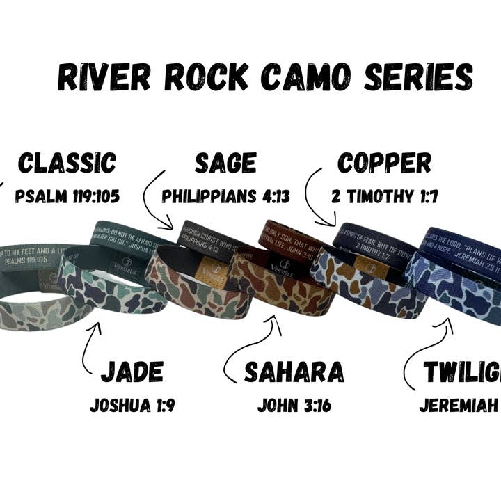 Versible - Wholesale Wristband - Versible® Wristbands - River Rock Camo Collection