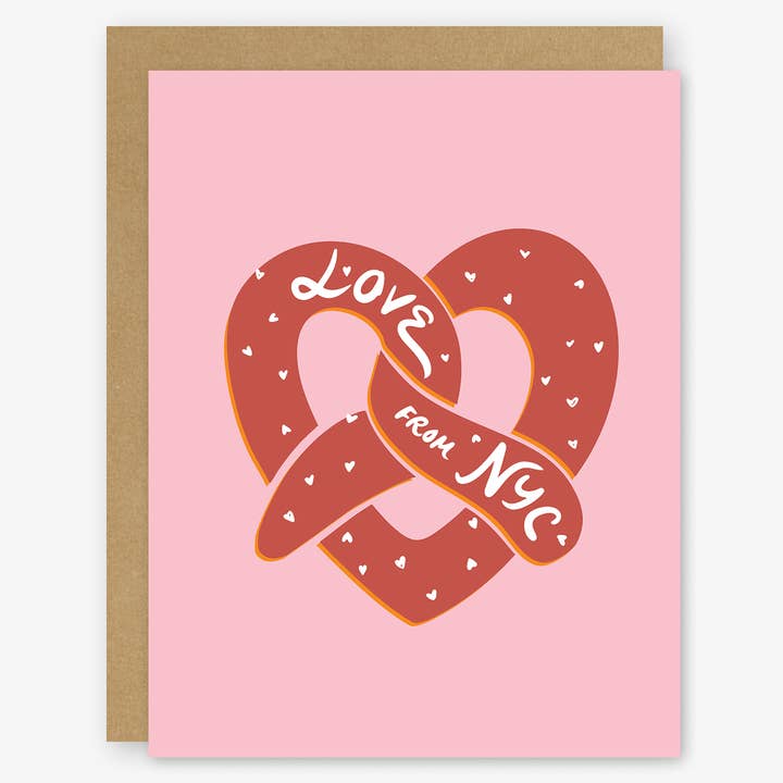 Stacey O'Nary - Wholesale Love Card - Love From NYC Pretzel Valentine’s Day Card