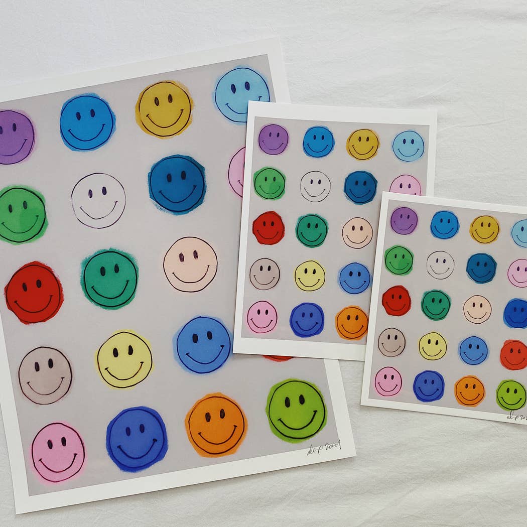 ALEX'S - Wholesale Art Print - Rainbow Smiley Face Print6