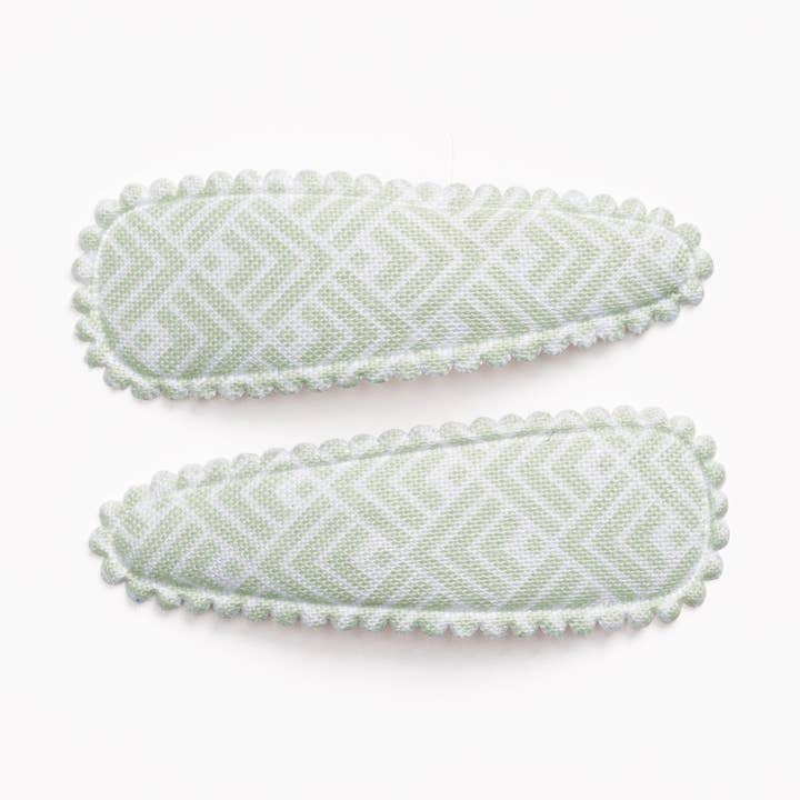 Juniper Mint Geometric Hair Clips for wholesale by Frankie & Claude