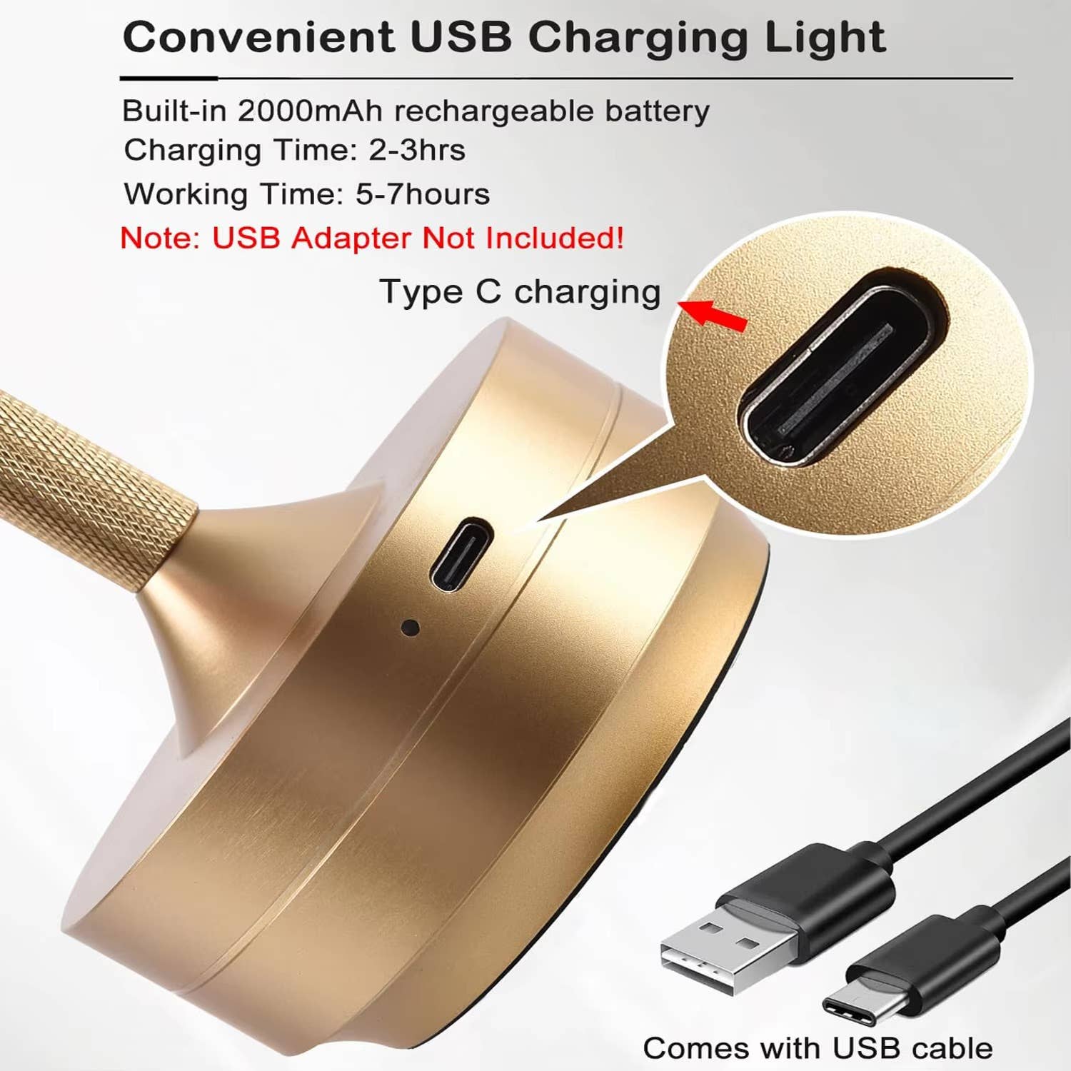 huemabe (All Import Duties Covered) - Vendita all'ingrosso Lampada da scrivania/d'accento - Lampada da tavolo moderna a LED ricaricabile senza fili con sensore touch4