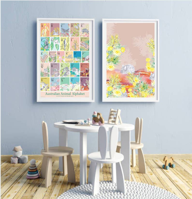 Fabriculture - Wholesale Poster - Australian Animal Alphabet  Poster3