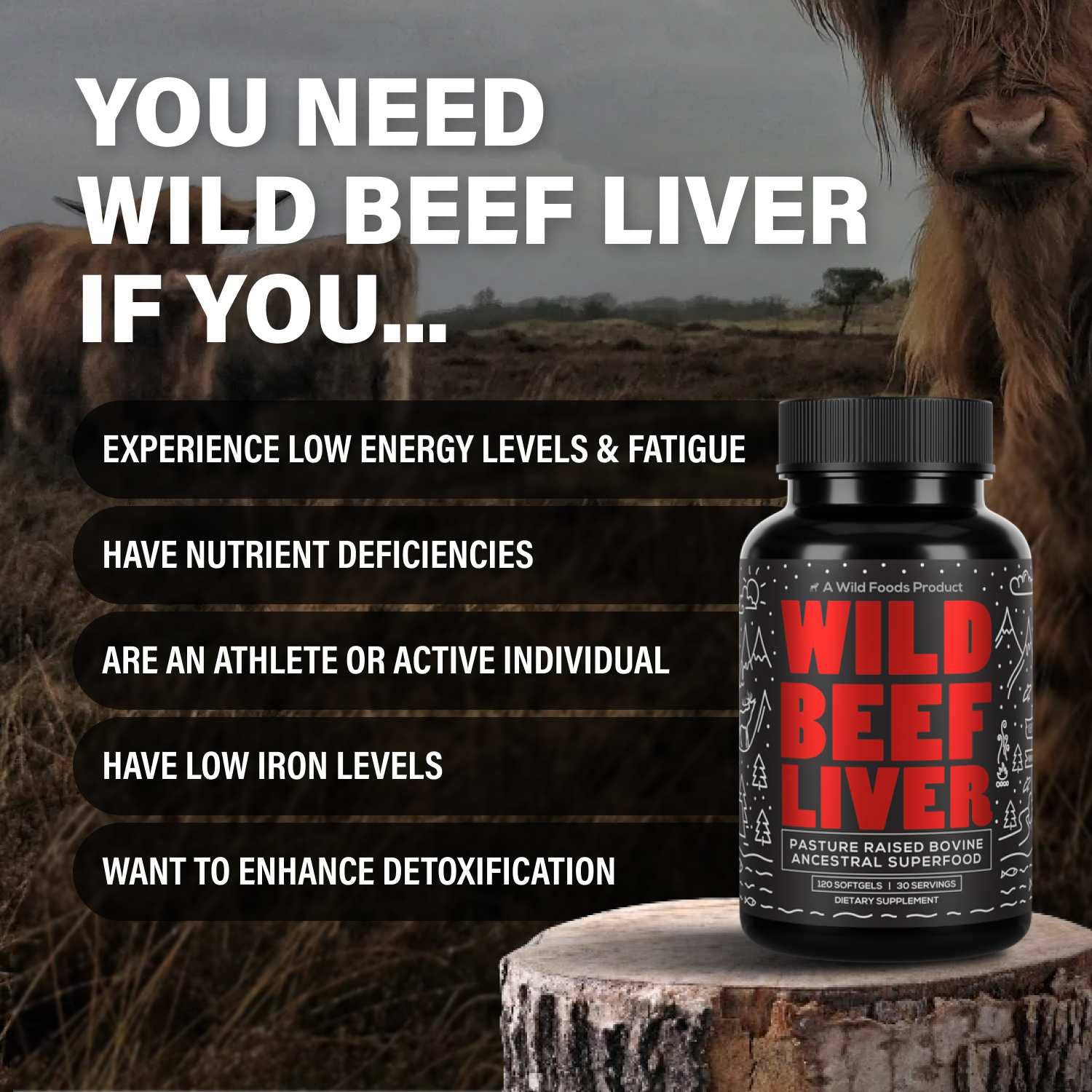 Wild Foods - Wholesale Oral Supplement/Vitamin - Wholesale—Grass-Fed Beef Liver Capsules2
