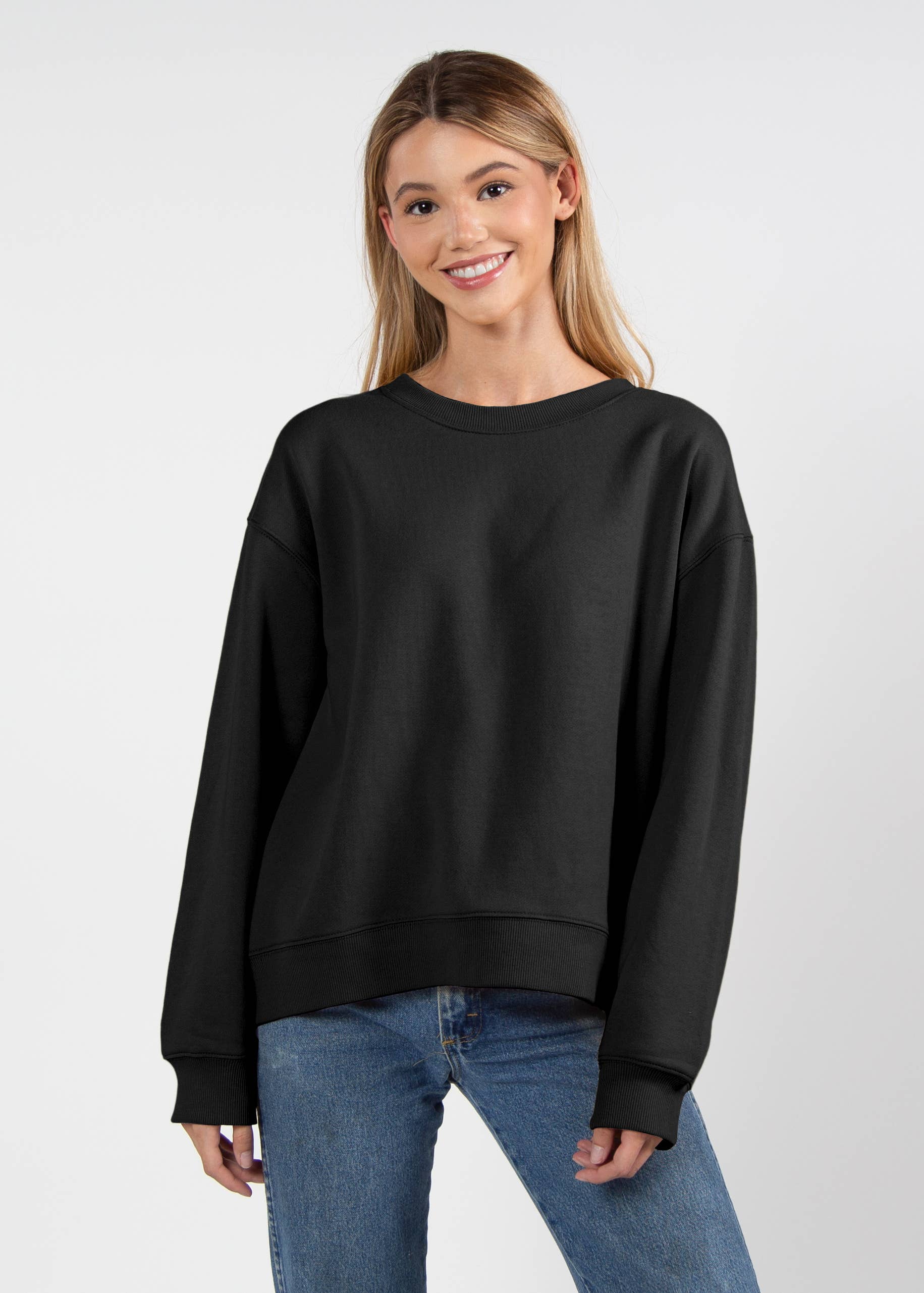 chicka-d - Wholesale Sweatshirt - Women's - Old School Crew, All Colors1