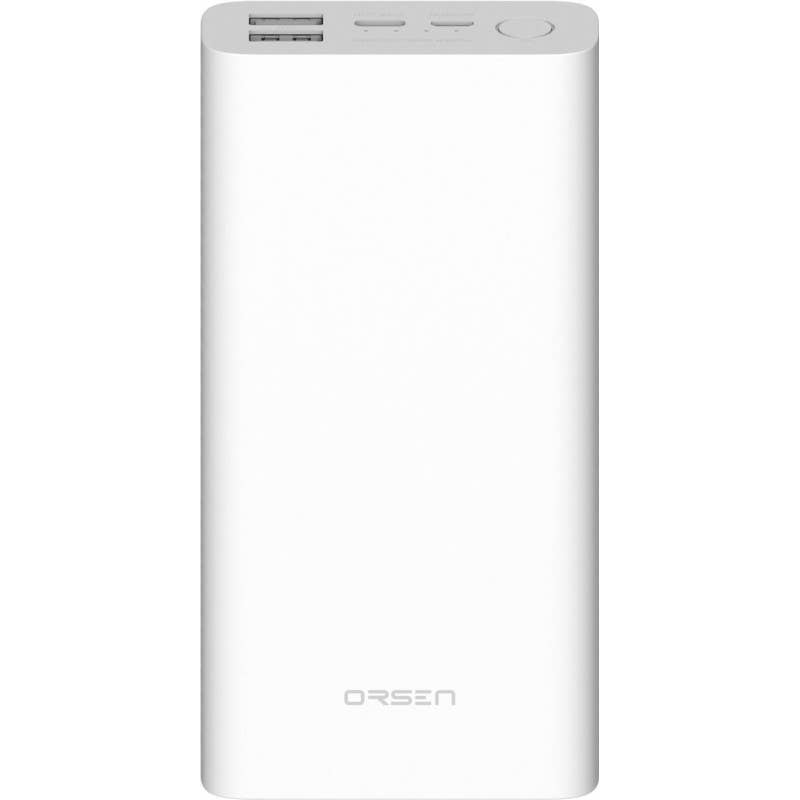 Sland – wholesale Bärbar laddare – Powerbank Orsen E39, Eloop 20000 mAh, 5V/2A, vit1