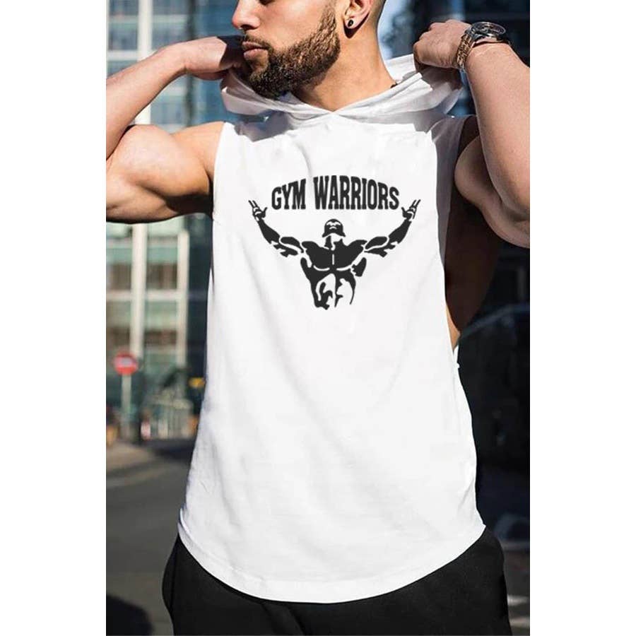 Paperdoll – wholesale Tank top – Men's – GYM CLOTHING MENS BODYBUILDING HOODED TANK TOP4