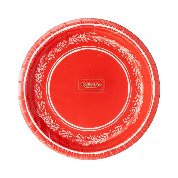 My Mind’s Eye - Wholesale Disposable Plate - PEM1240 - Red Bough Edge Plate2