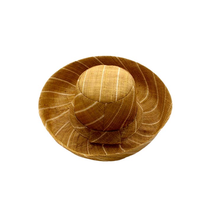 Shebobo - Wholesale Straw Hat - Women's - Monica 5" & 7" Wide Brim Pinstripe Packable Straw Sun Hats2