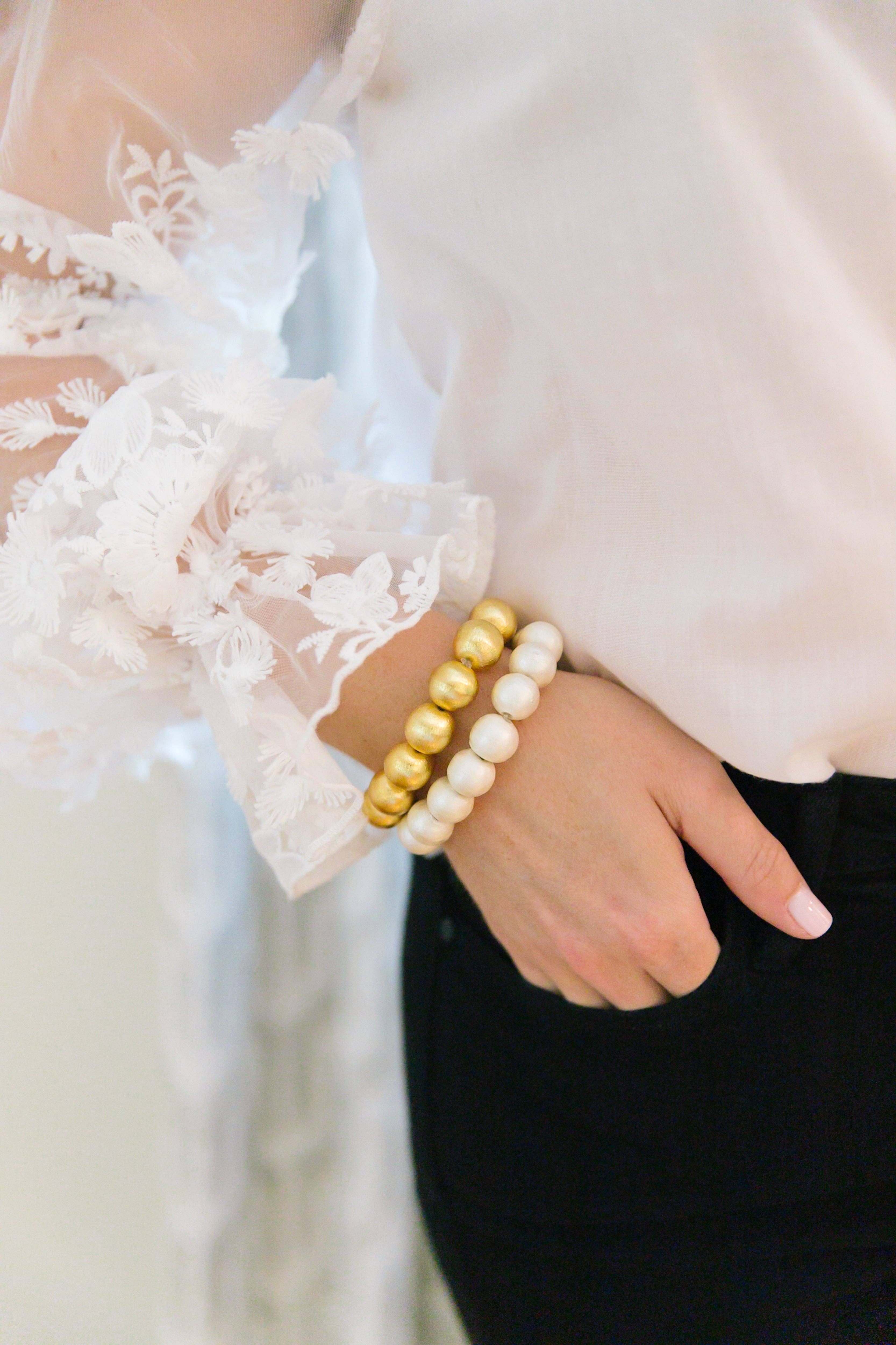 M Donohue Collection - Wholesale Beaded Bracelet - Olivia Cotton Pearl3