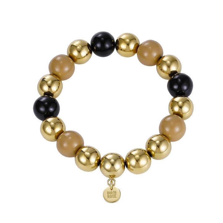 Brea Emaljarmband Svart/Guld för wholesale av Bud To Rose
