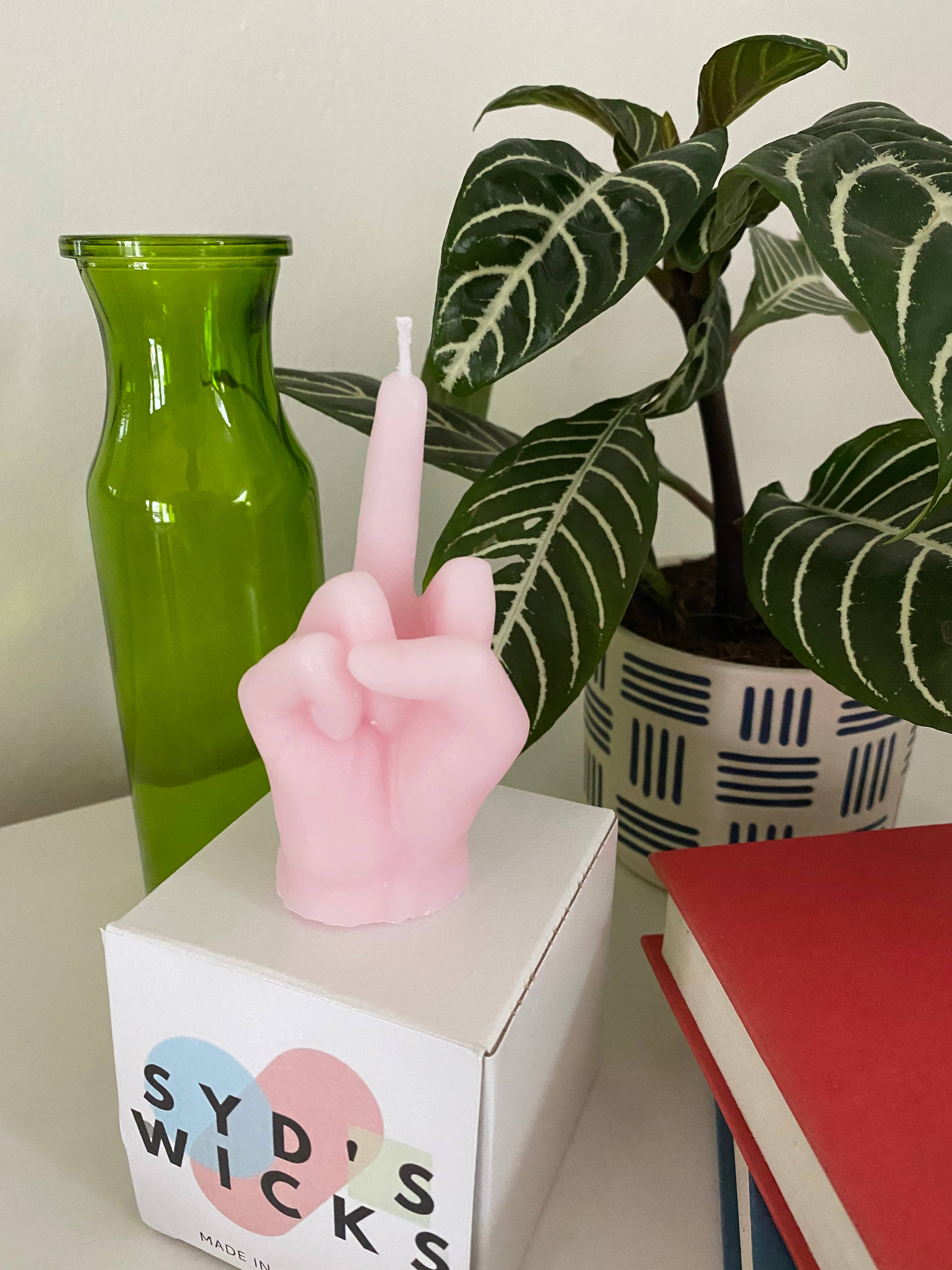 Life Size Middle Finger Candle