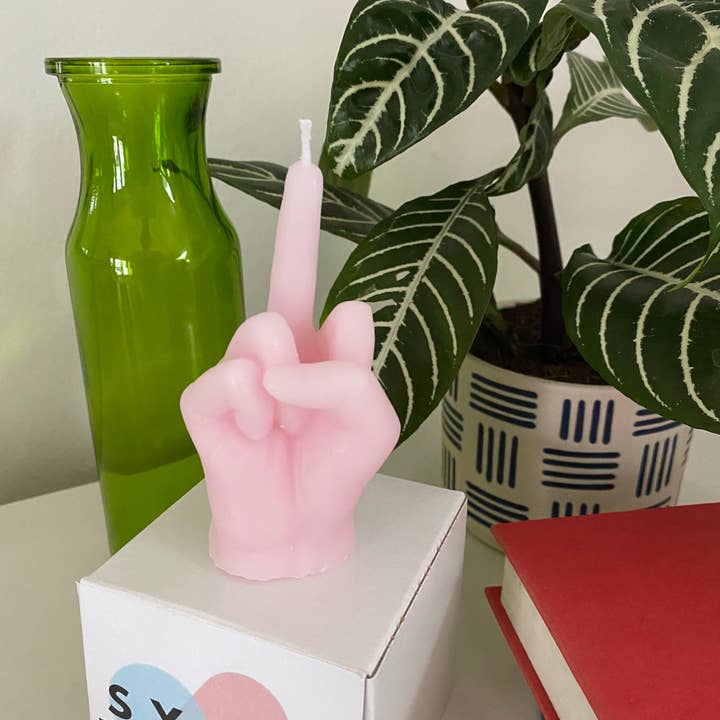 Middle Finger Candle Small for wholesale by Syd's Wicks