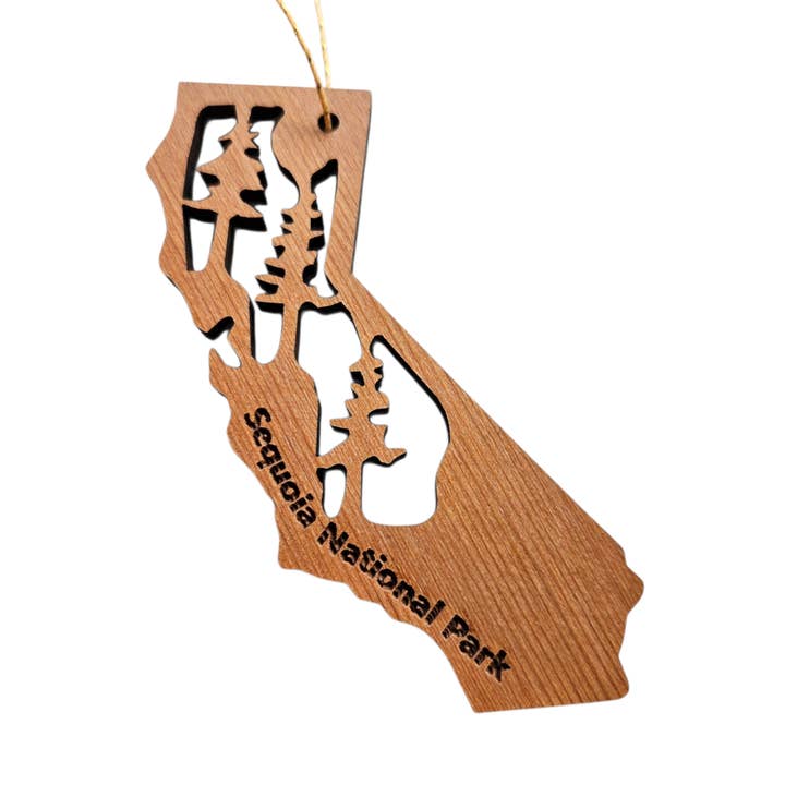 Sequoia National Park Träprydnad Kalifornien CA Stat - 1070SEQ för wholesale av Happy Wood Products
