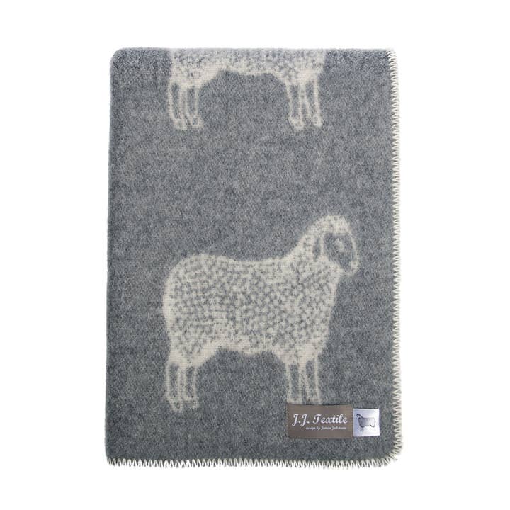 Får blød grå uld tæppe for engroshandel hos JJ Textile