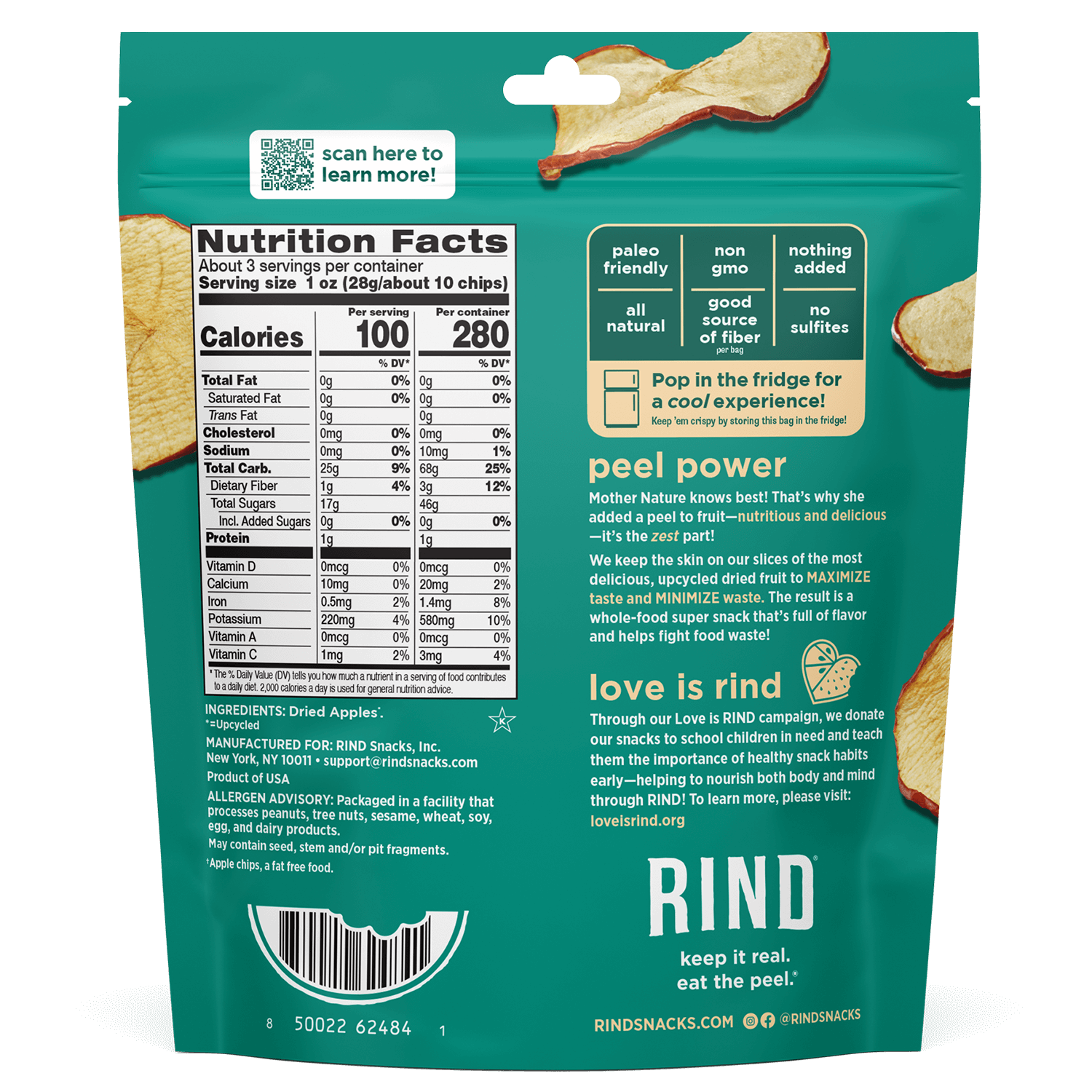 RIND Small Batch LLC - Wholesale Chips - Apple Chips - 2.7oz1