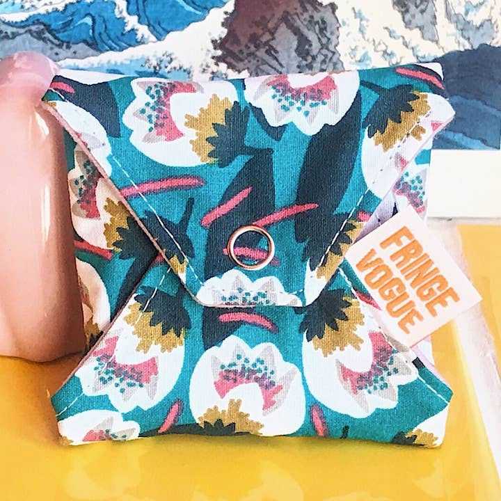 Washable sanitary napkin - nymph pattern green for wholesale by Fringe Vogue