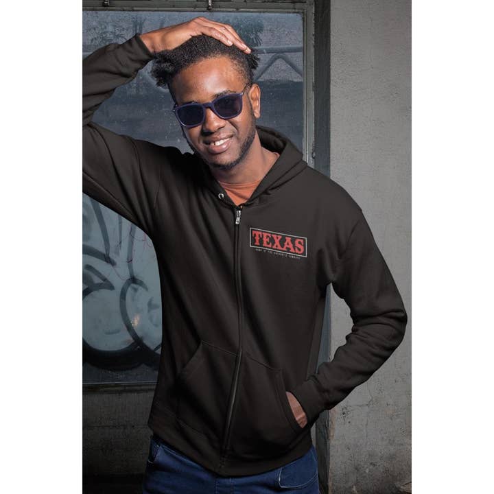 TEXAS GRAPHIC ZIPPER HOODIE for wholesale by Nobrand
