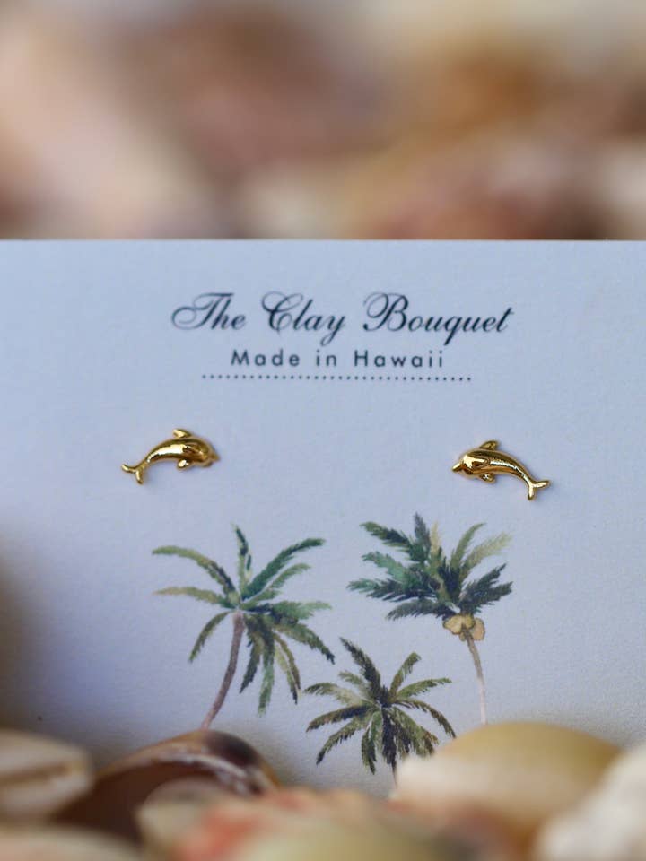 Dolphins studs for wholesale by The Clay Bouquet