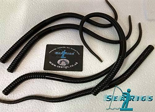 SEARIGS UK LTD – wholesale Sporting accessories – 5 x  9" (23cm) Black Lugworm Sea Fishing Lures1