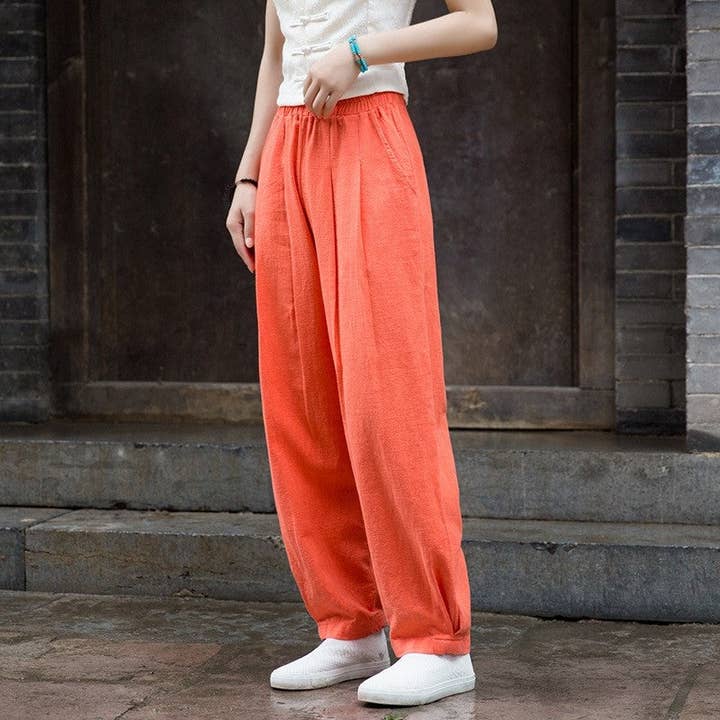 UZ Wholesale Store - Wholesale Pants - Women's - Loose Fit Solid Color Lantern Pants6