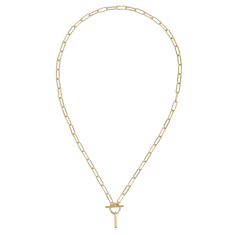 Toggle Initial Necklace in Gold for wholesale on Faire10
