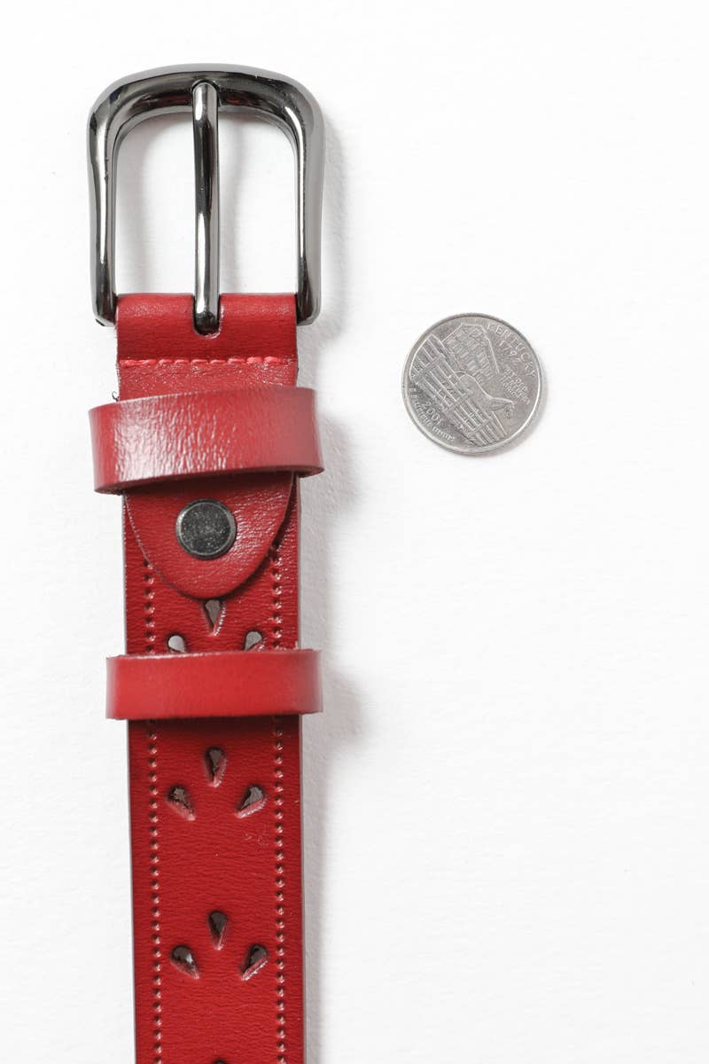 Leto Accessories – Cinto - Mulher por atacado –  Cinto em Pele com Design de Pétalas 🌟 — Disponível em 5 Cores11