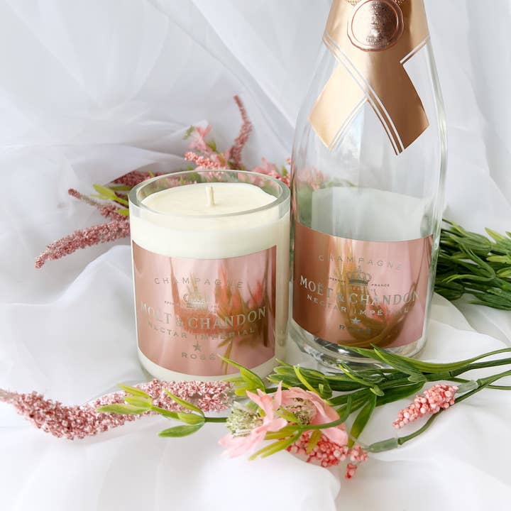Scottsdale Candle Co - Wholesale Jar/Filled Candle - Recycled Moet Rose Candle