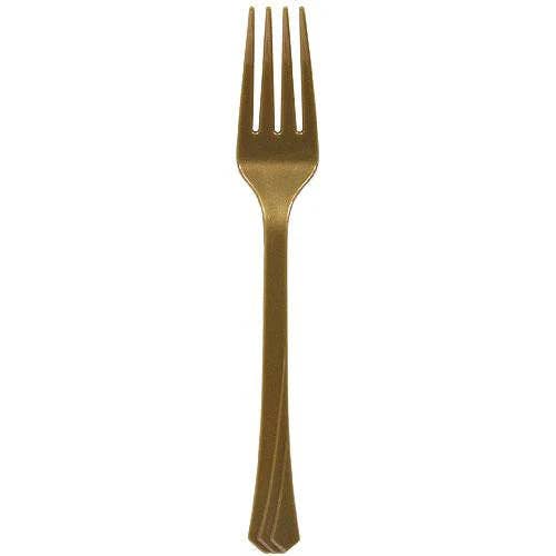 EcoQuality - Vendita all'ingrosso Set di posate assortite - Forchetta e Coltello d'Oro – Posate Eleganti Usa e Getta