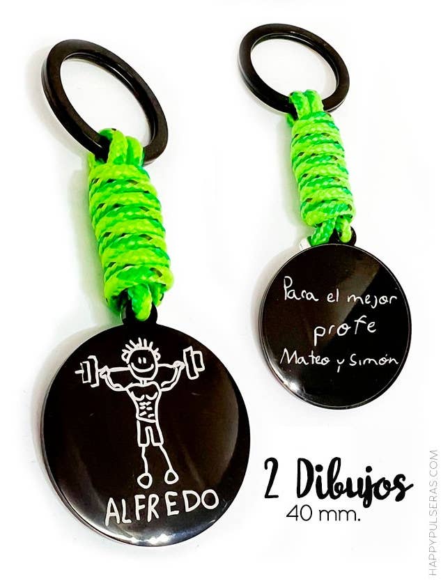 TITANIO 40 multicolor nautical keychain with 2 drawings. for wholesale by Happypulseras