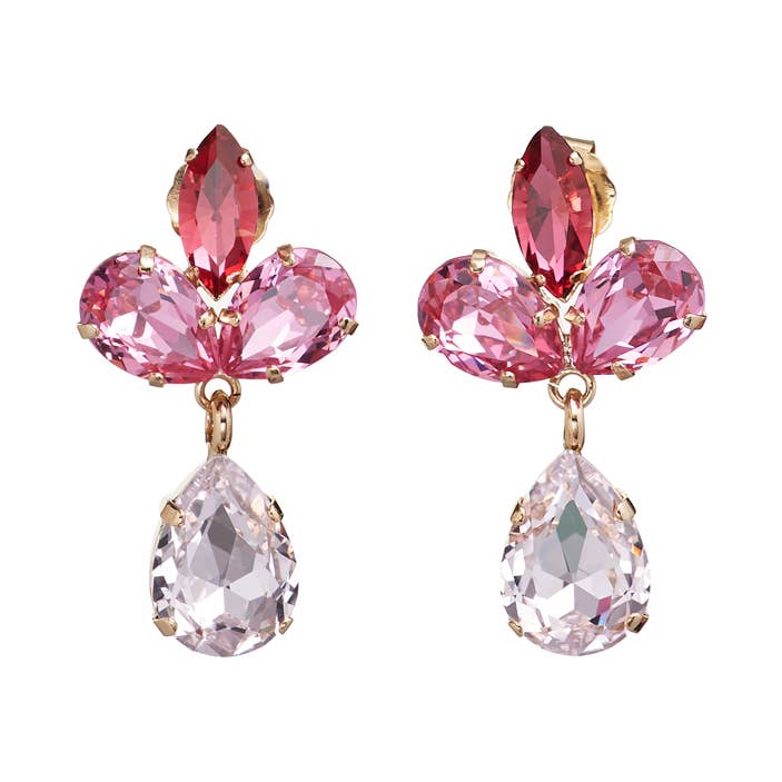 Goldene Kristallohrringe für den Großhandel von Ottaviani