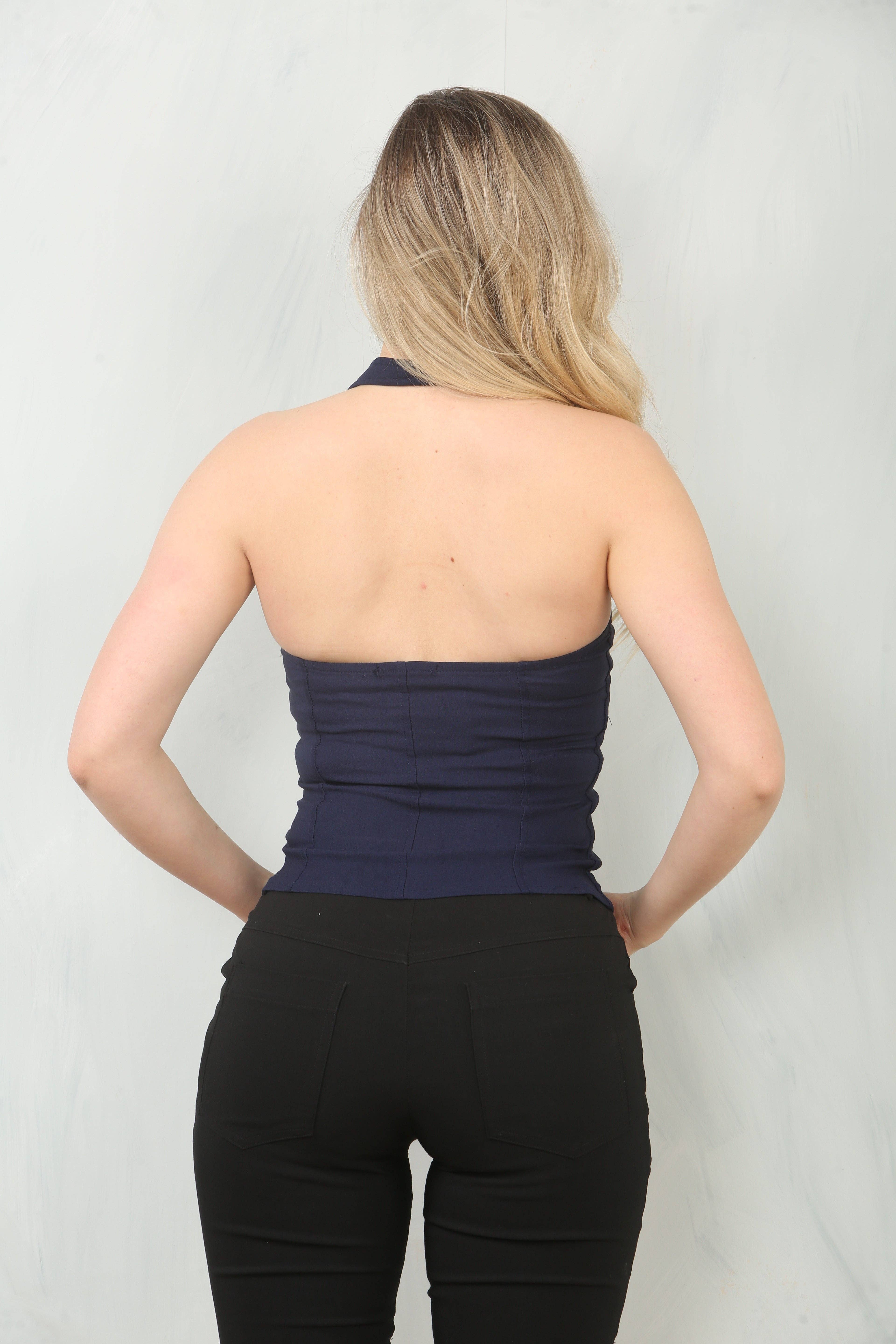 AVINCI – wholesale Blouse – Women’s – Crepe Style Sleeveless Halter Top8