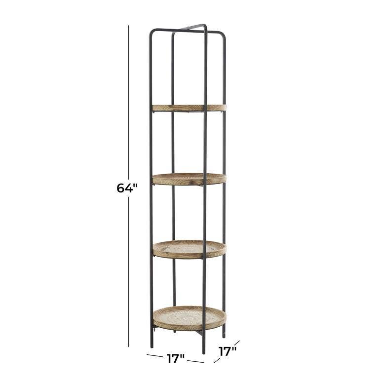 Will's Company - Wholesale Free Standing Shelf - 3 or 4 Tiered Standing Metal & Wood Shelf Unit - 2 options4