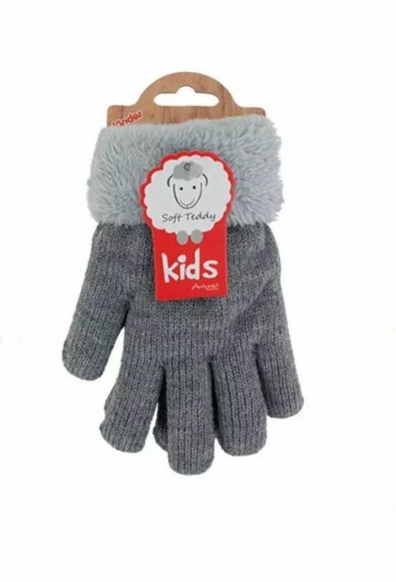 VewoTex - Wholesale Gloves - Kids - Children's Winter Gloves » Knitted Gloves » Finger Gloves with Warm Soft Teddy Filling » Lined Children's Gloves3