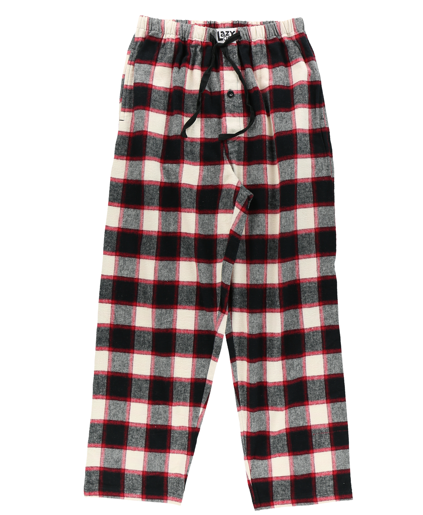 Lazy One - Wholesale Sleepwear Bottom - Men's - Black Plaid Flannel Men's PJ Pants0