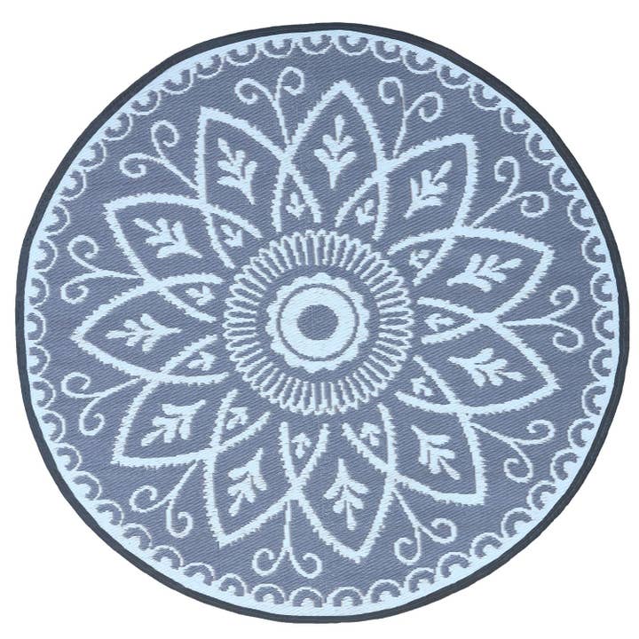 Taksha Sunflower Gray Outdoor Rugs for wholesale by Masterpiece Collection LLC