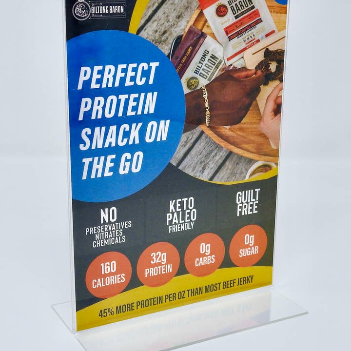 Vertical double-sided display for wholesale by Biltong Baron