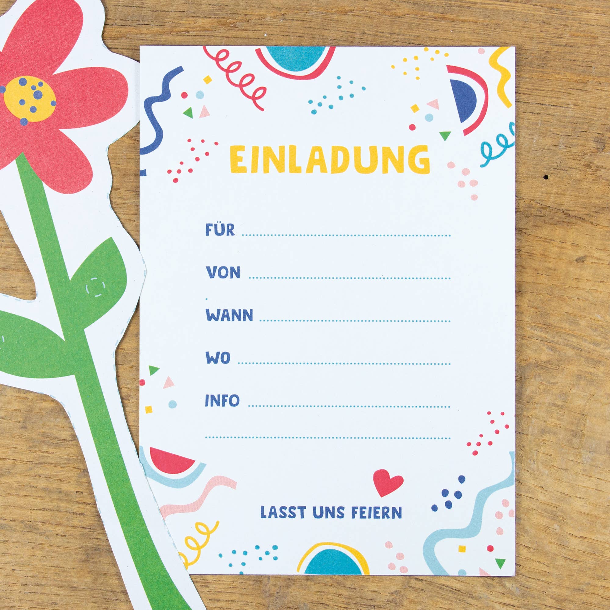 Bow & Hummingbird – Großhandel Einladungen – Postkarte "Einladung" aus Recyclingpapier0