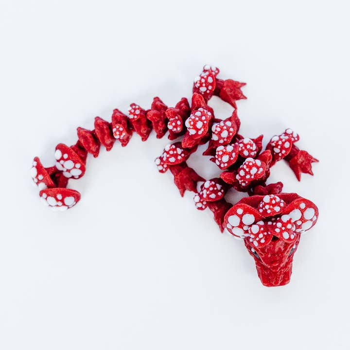 Small 3D Printed Mushroom Dragons – Assorted Colors for wholesale by Ruby’s dragons