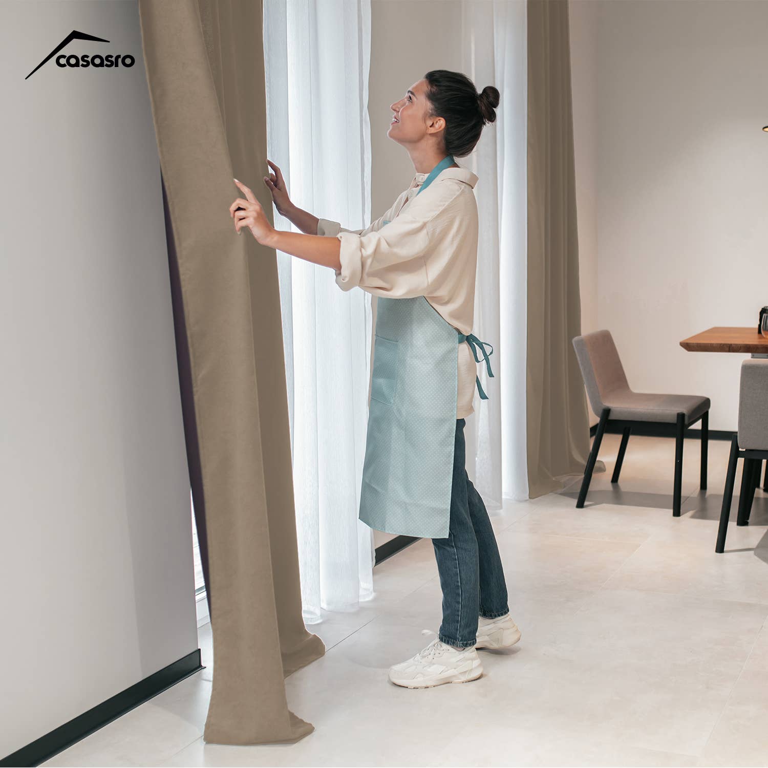 CASASRO – wholesale Curtain – CASASRO® Blackout Velvet Curtains | 7 Colour Options | 2 Panels 54” W x 95” D | Luxury Velvet Drapes | Height  Adjustable with Header Tape and Rod/Clip Attachable Top Pencil Pleat | 7