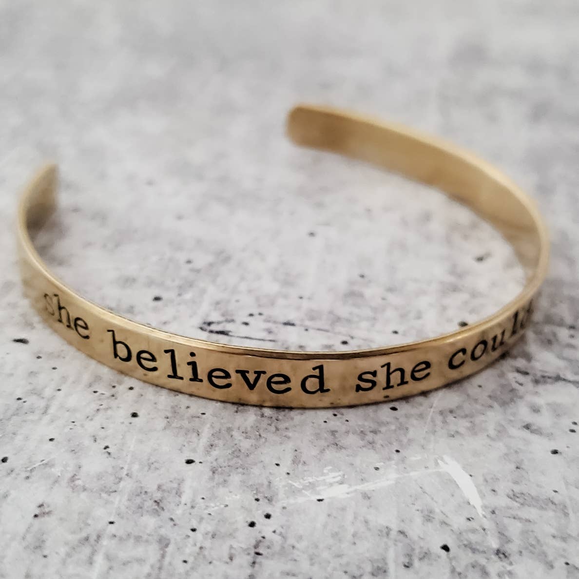 Salt and Sparkle - Wholesale Cuff Bracelet - SHE BELIEVED SHE COULD SO SHE DID Adjustable Cuff Bracelet6