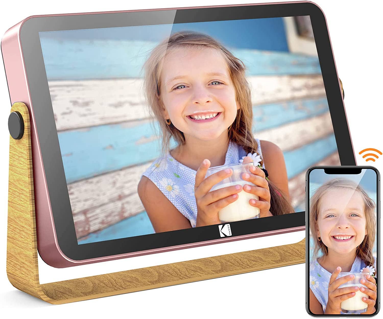 GT COMPANY - Wholesale Picture Frame - KODAK - RWF108H - 10-inch Wi-Fi Digital Photo Frame - Pink0