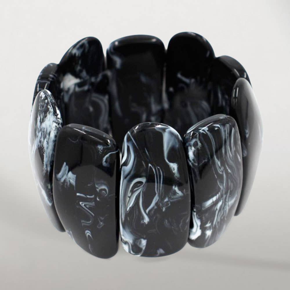 Sensibling Corp. – Pulseira por atacado – Pulseira Larga Marmoreada Esticável em Negrito8