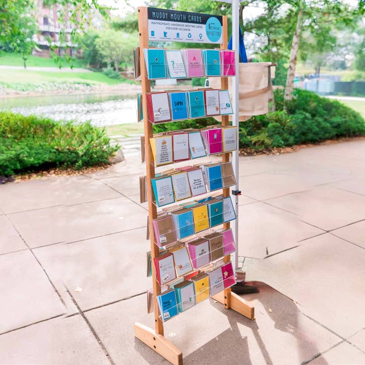 Best Selling Cards with Free Fixture Shelf Display for wholesale by Muddy Mouth Cards