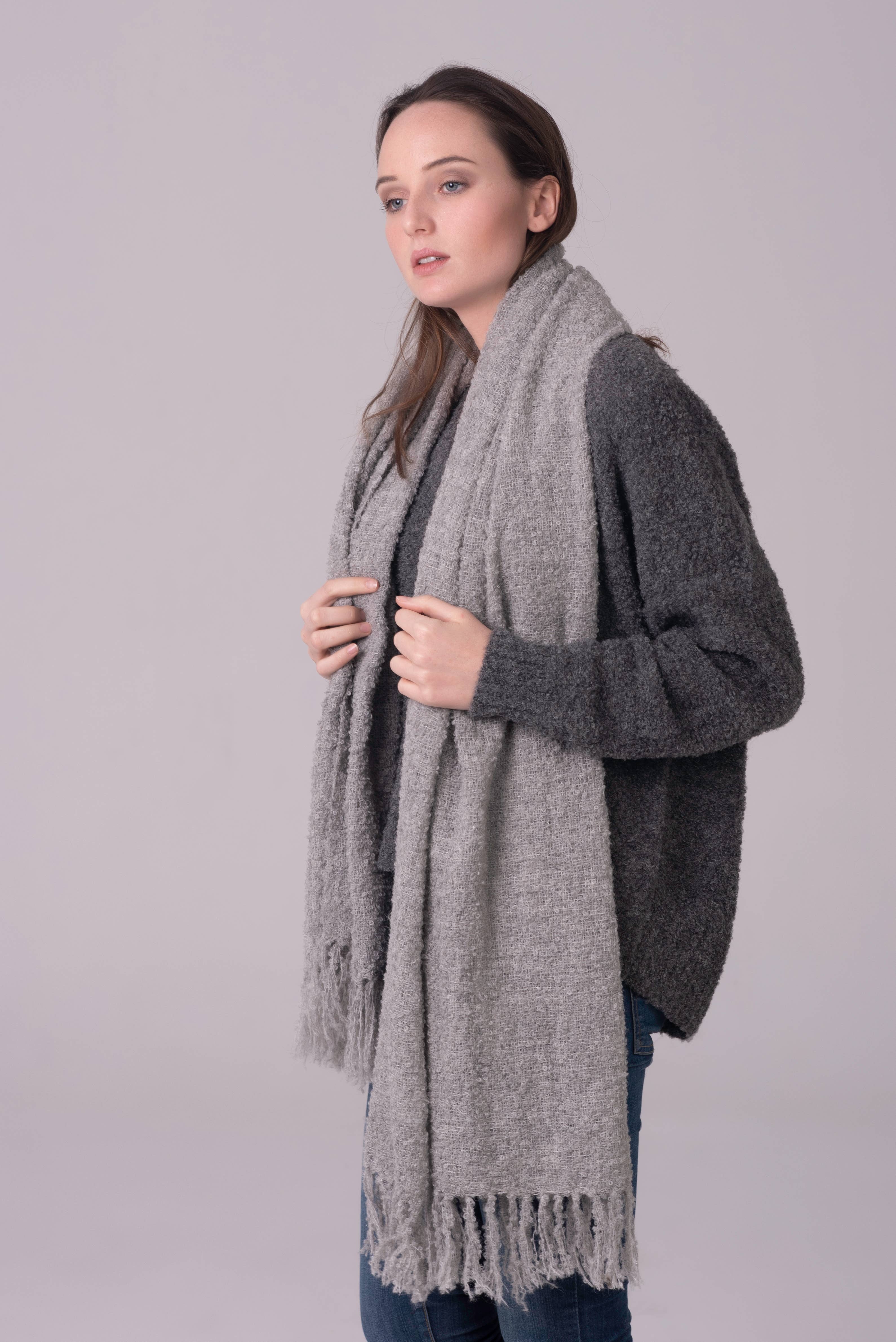 Be ALPACA - Wholesale Scarf - Women's - Bouclé Alpaca Scarf or Chall - VARIOUS COLORS1