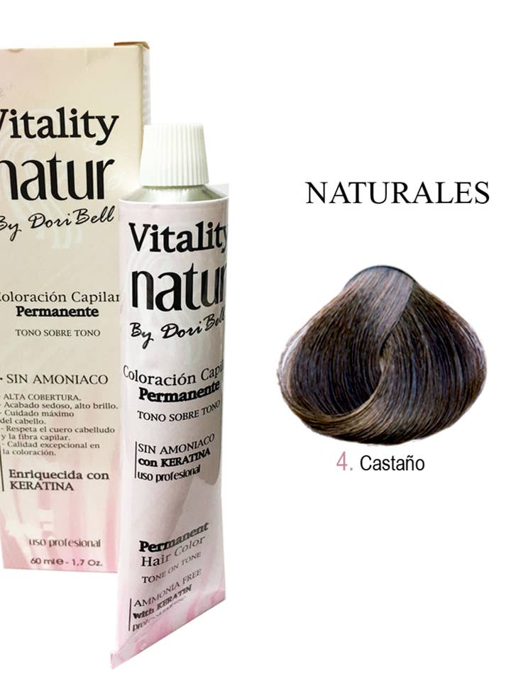 Coloration crème VITALITY NATUR sans ammoniaque réf. 4 pour la vente par sesioMWorld - M·O·I Professional