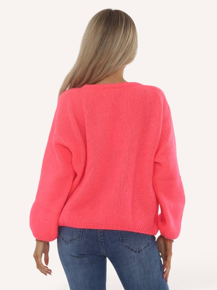 Terminal 1 Clothing – wholesale Kofta - Dam – Cardigan i mohairblandning med knappar fram29