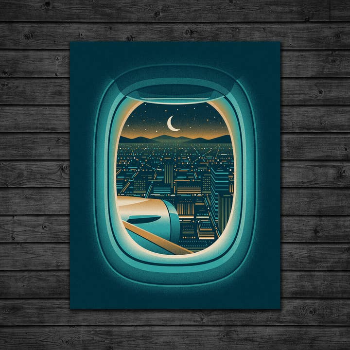 Mainland - Serigrafia a quattro colori 11" x 14" per la vendita all'ingrosso da parte di DKNG Studios