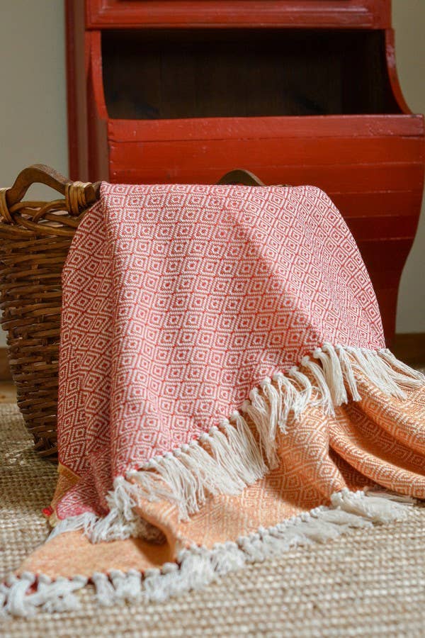 Chicoração - Wholesale Decoratiedeken - Katoenen deken | Bicolor diamant - meerdere kleuren3