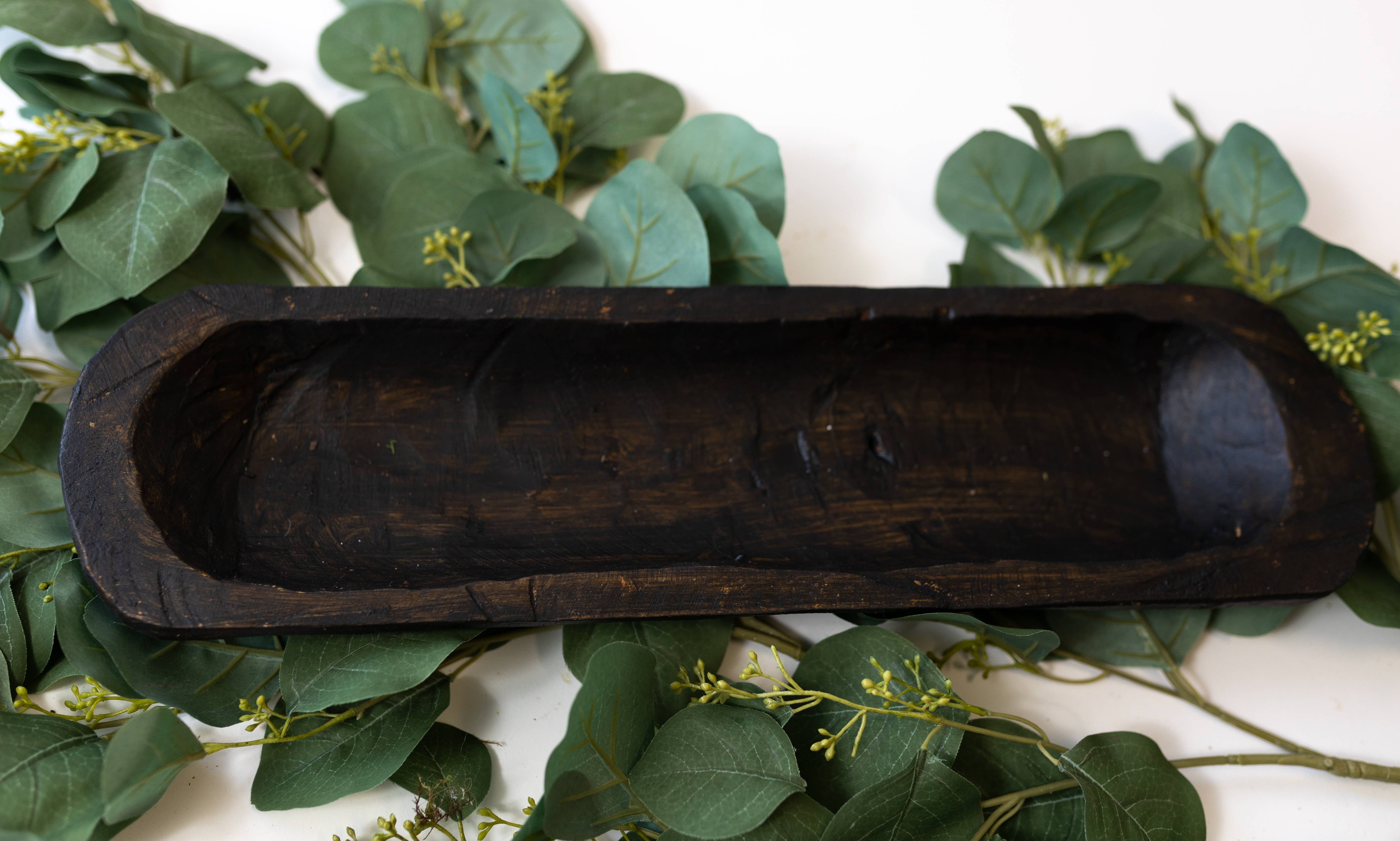 Forever Green Art - Wholesale Decorative Plate/Dish/Bowl - Small Wood Bread Bowl 19" L4