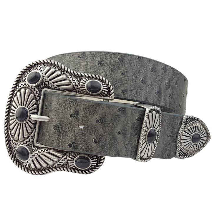 Axesoria West - Wholesale Riem - Dames - Navajo-geïnspireerde gesp met struisvogelriem3